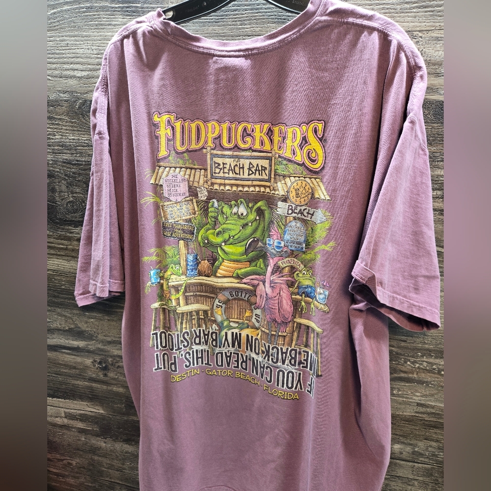 Fudpuckers Beachside Grill LS Shirt Mens 2XL Gator Beach Party Graphic Destin FL - Picture 2 of 3